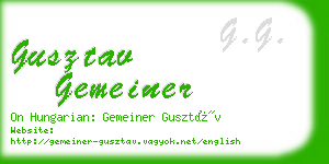 gusztav gemeiner business card